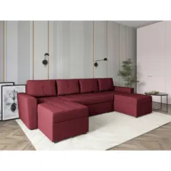 Wohnlandschaft Termoli in Jacquard Rot