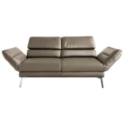 2-Sitzer-Sofa in Echtleder Taupe