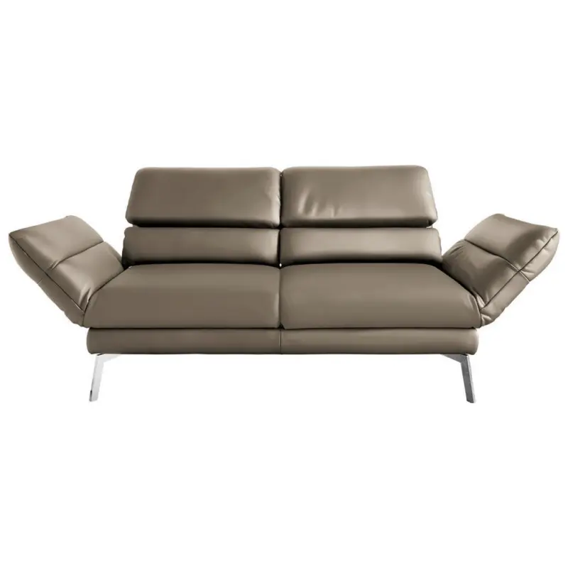 2-Sitzer-Sofa in Echtleder Taupe