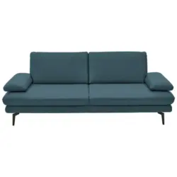 3-Sitzer-Sofa in Echtleder Blau