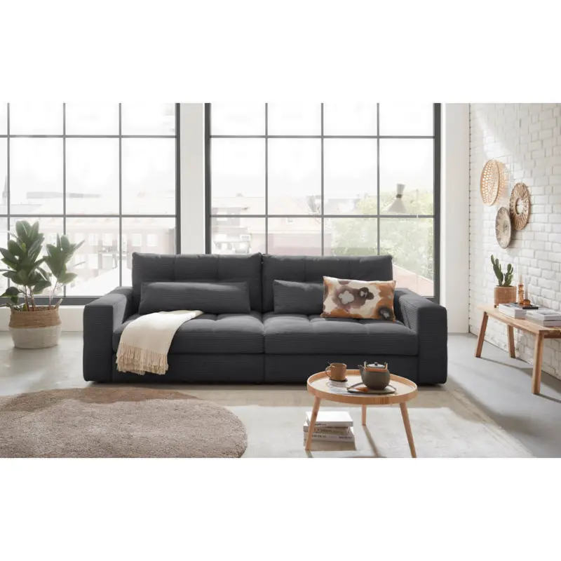 Bigsofa Jasper in Cord Anthrazit