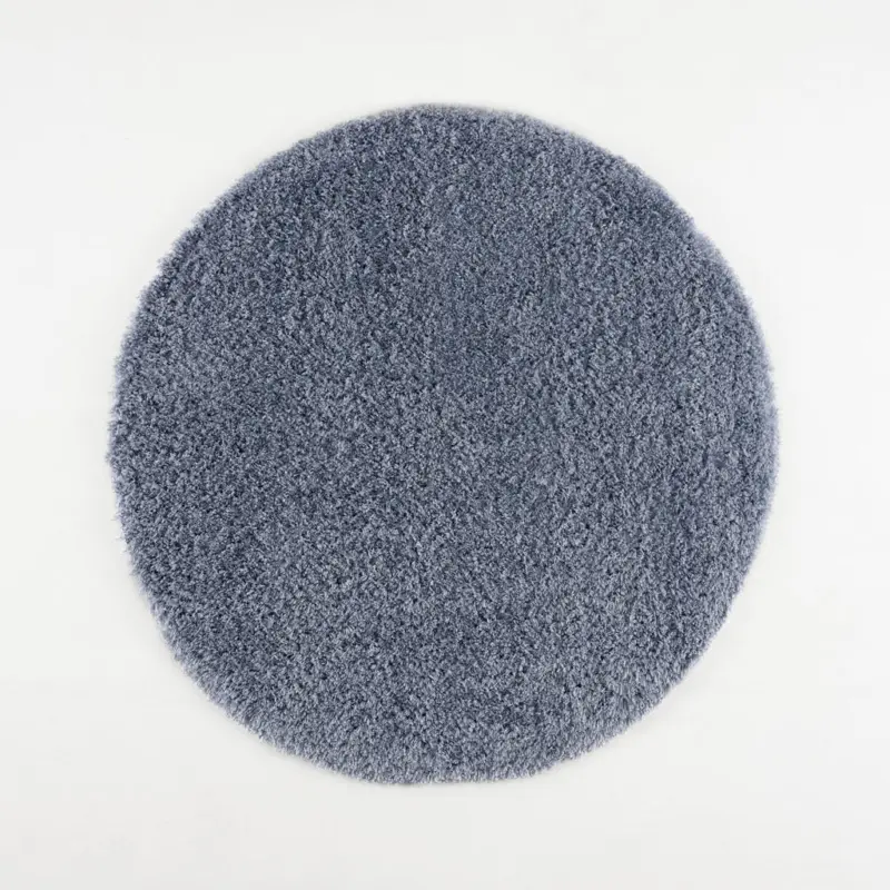 Hochflorteppich 150/150 cm Porto Blau