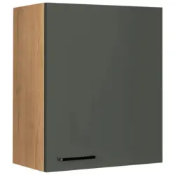K&uuml;chenoberschrank 60/72/35 cm in Gr&uuml;n, Eichefarben