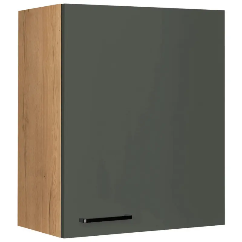 K&uuml;chenoberschrank 60/72/35 cm in Gr&uuml;n, Eichefarben