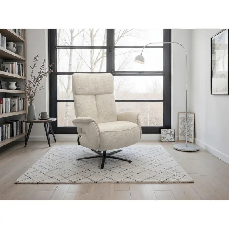 Relaxsessel in Textil Sandfarben