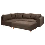 XXXLutz Lauterach - Ihr M&ouml;belhaus bei Bregenz Ecksofa inkl. Hocker Ariella in Mikrofaser Schlammfarben 161/231 cm