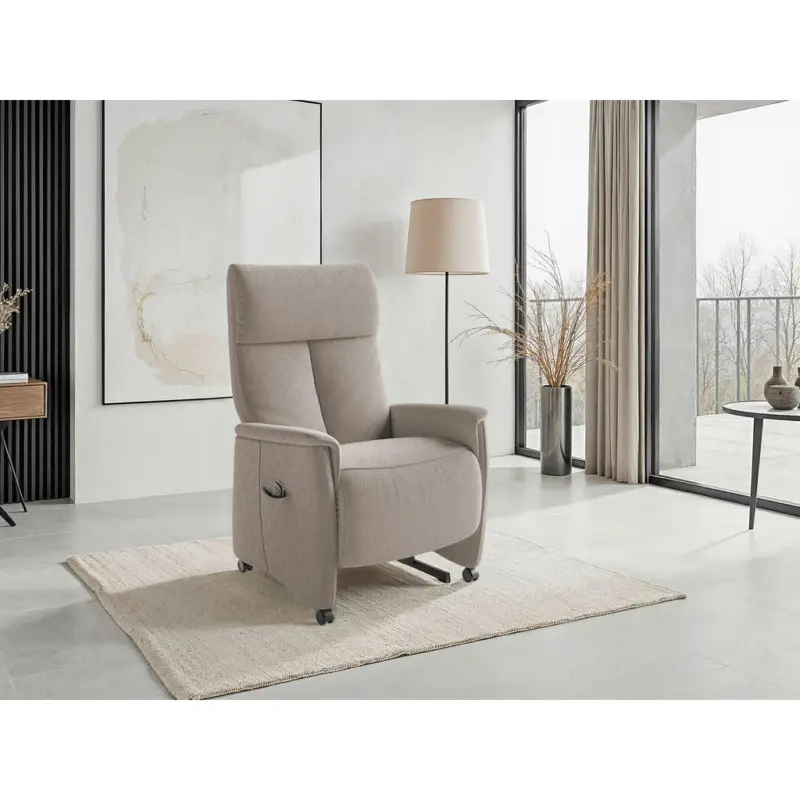 Relaxsessel in Textil Taupe