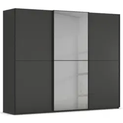 Schwebet&uuml;renschrank in Graphitfarben, Schwarz