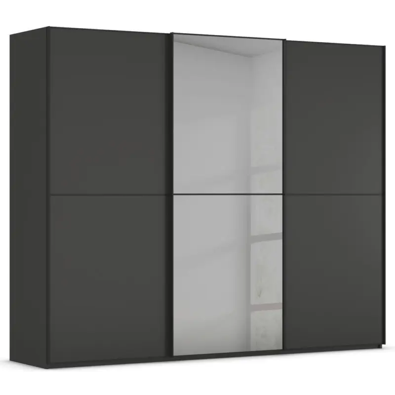 Schwebet&uuml;renschrank in Graphitfarben, Schwarz