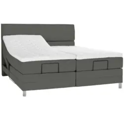 Boxspringbett 180/200 cm in Dunkelgrau