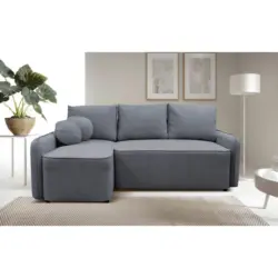 Ecksofa Fancy in Struktur, Boucl&eacute; Grau