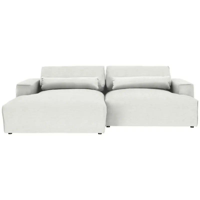 Ecksofa Felicia in Struktur Wei&szlig; 187/267 cm