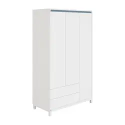 Kleiderschrank in Blau, Wei&szlig;