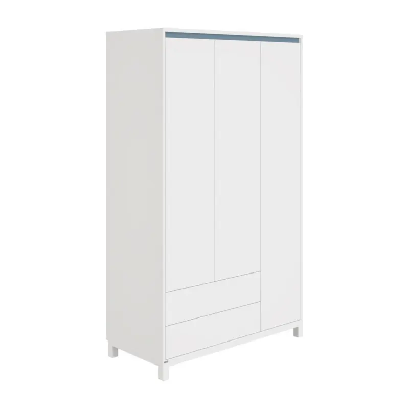 Kleiderschrank in Blau, Wei&szlig;