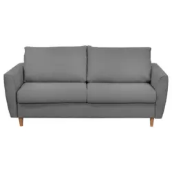 Schlafsofa in Flachgewebe Dunkelgrau Modern, Industrial, Boho