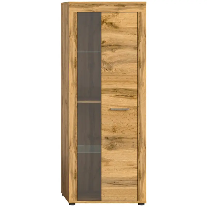Vitrine in Eiche Wotan