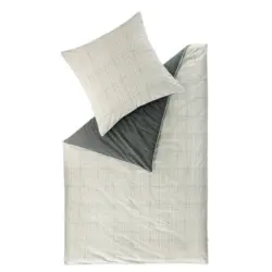Wendebettw&auml;sche E-Grid grey Renforc&eacute; 155/220 cm