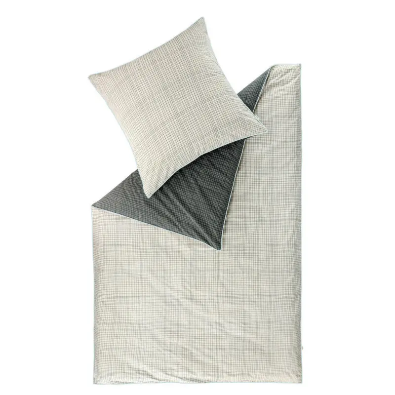 Wendebettw&auml;sche E-Grid grey Renforc&eacute; 155/220 cm