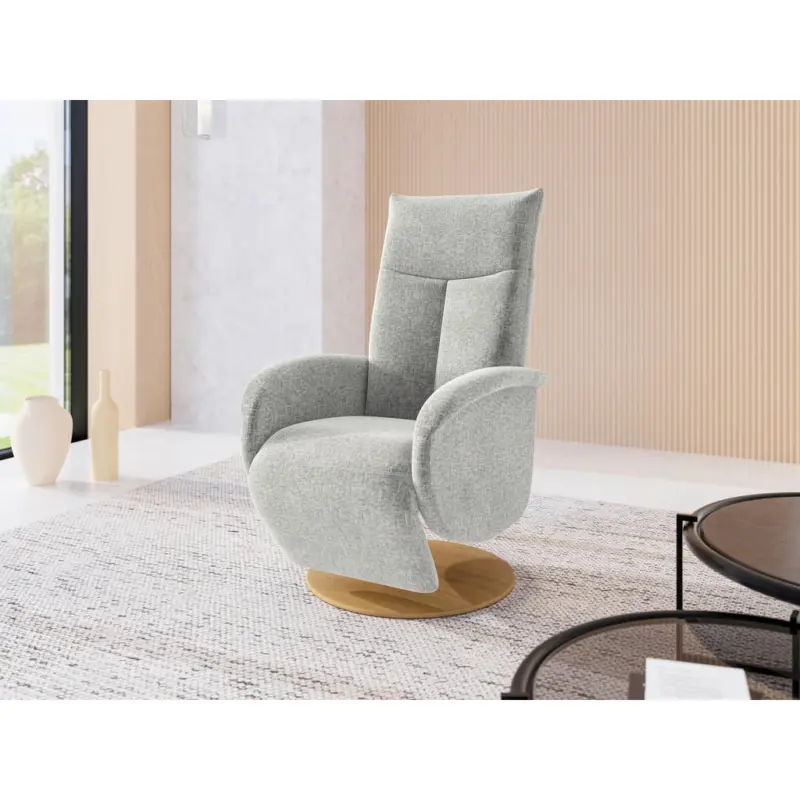 Relaxsessel in Textil Hellgrau