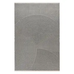 Flachwebeteppich 200/290 cm Grau