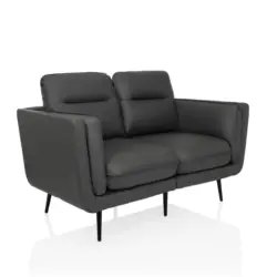 2,5-Sitzer in Lederlook Grau