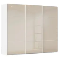 Schwebet&uuml;renschrank in Wei&szlig;, Champagner