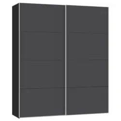 Schwebet&uuml;renschrank in Anthrazit, Schwarz