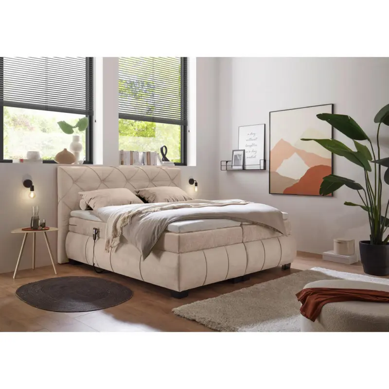 Boxspringbett 180/200 cm in Braun