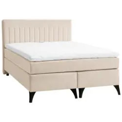 Boxspringbett 140/200 cm in Beige