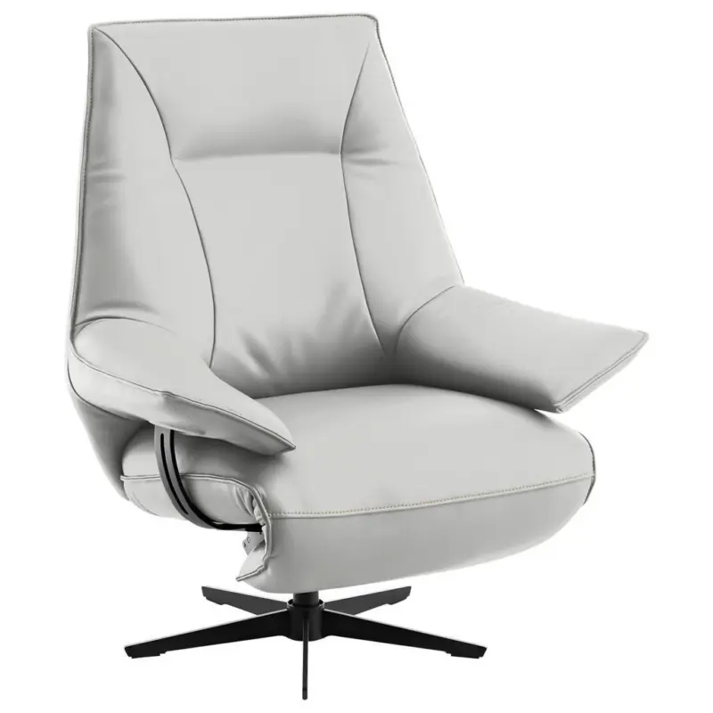Relaxsessel in Leder Wei&szlig;