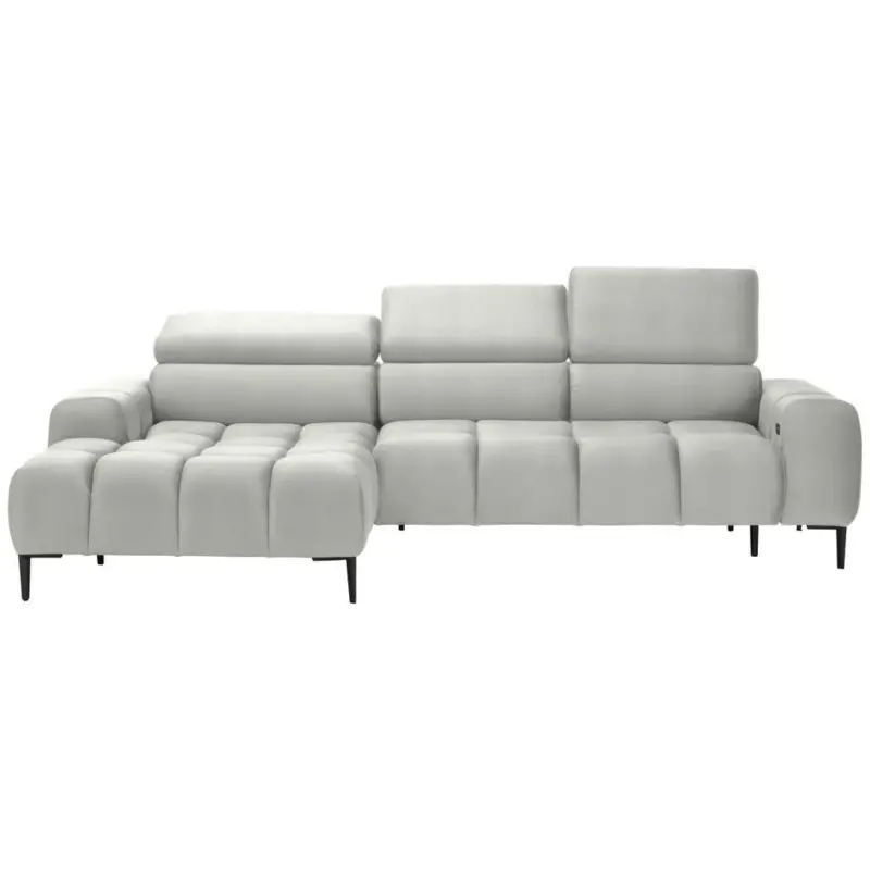 Ecksofa in Webstoff Creme 177/270 cm