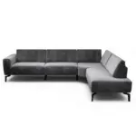 XXXLutz Lauterach - Ihr M&ouml;belhaus bei Bregenz Ecksofa Cosy in Samt Anthrazit 296/213 cm