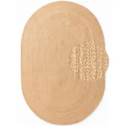Juteteppich 160/230 cm Jute Braided Honig, Hellbraun