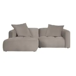 Ecksofa Mosso in Chenille Hellgrau 173/240 cm