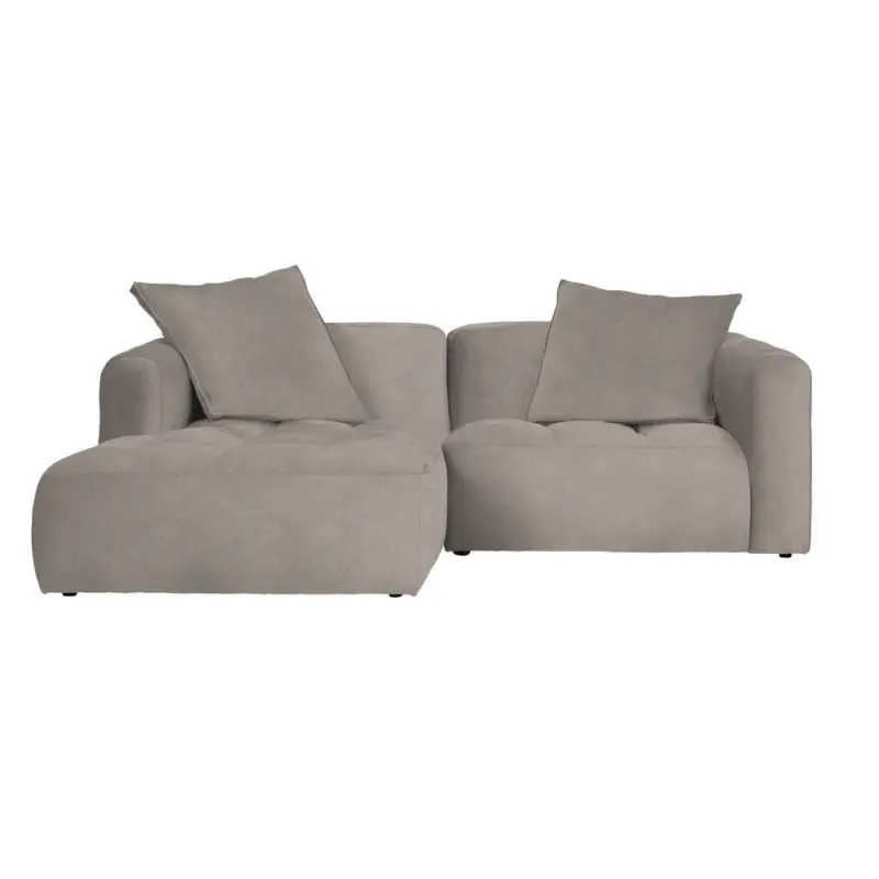 Ecksofa Mosso in Chenille Hellgrau 173/240 cm