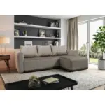 XXXLutz Lauterach - Ihr M&ouml;belhaus bei Bregenz Ecksofa Stella in Pl&uuml;sch Taupe 234/166 cm