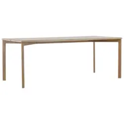 Esstisch 200/90/75 cm Nachbildung Metall, Holzwerkstoff rechteckig Beige