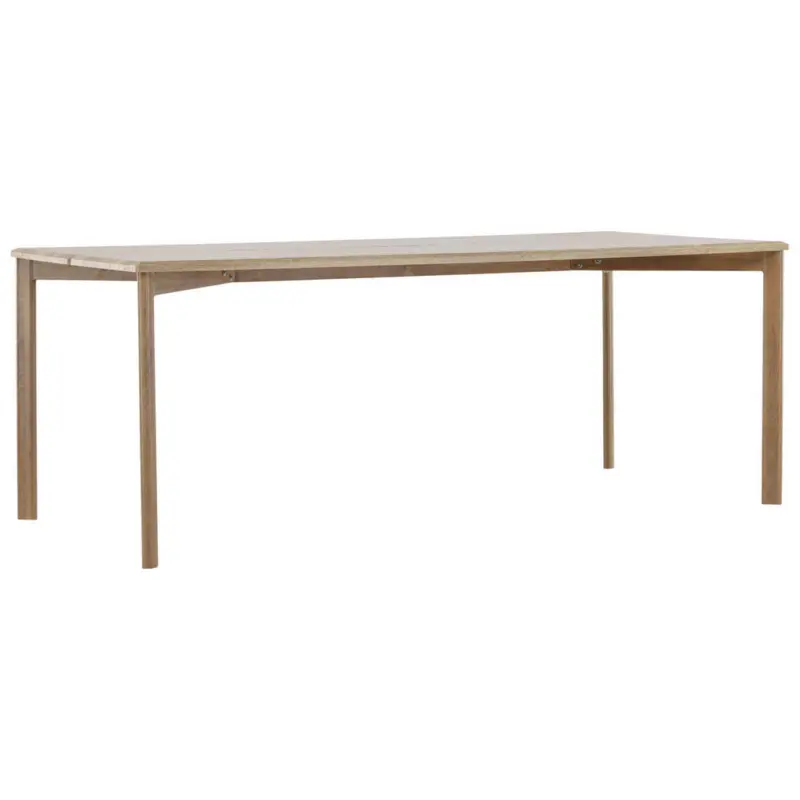 Esstisch 200/90/75 cm Nachbildung Metall, Holzwerkstoff rechteckig Beige