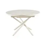 XXXLutz Lauterach - Ihr M&ouml;belhaus bei Bregenz Esstisch 120-160/120/76 cm Nachbildung Keramik, Holzwerkstoff ausziehbar rund Wei&szlig;