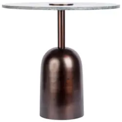 Beistelltisch in Metall, Stein 47/47/47 cm