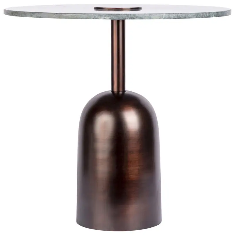 Beistelltisch in Metall, Stein 47/47/47 cm