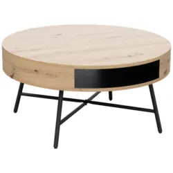 Couchtisch in Metall, Holzwerkstoff 80/80/38 cm
