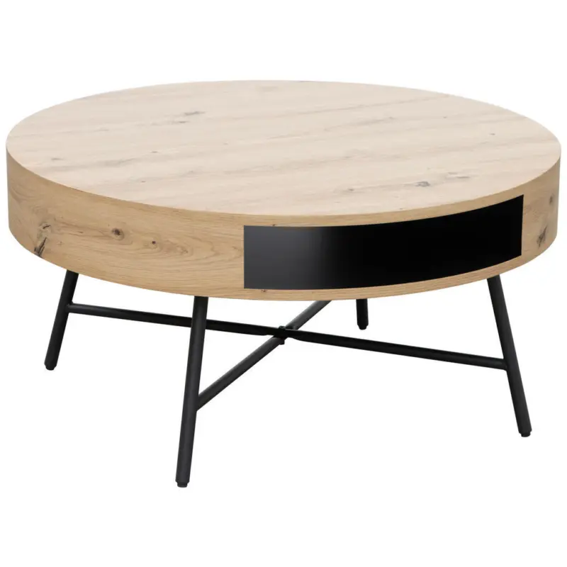 Couchtisch in Metall, Holzwerkstoff 80/80/38 cm