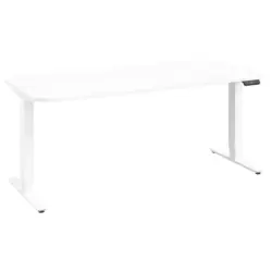 Schreibtisch 160/80/64-128 cm Wei&szlig; elektrisch h&ouml;henverstellbar