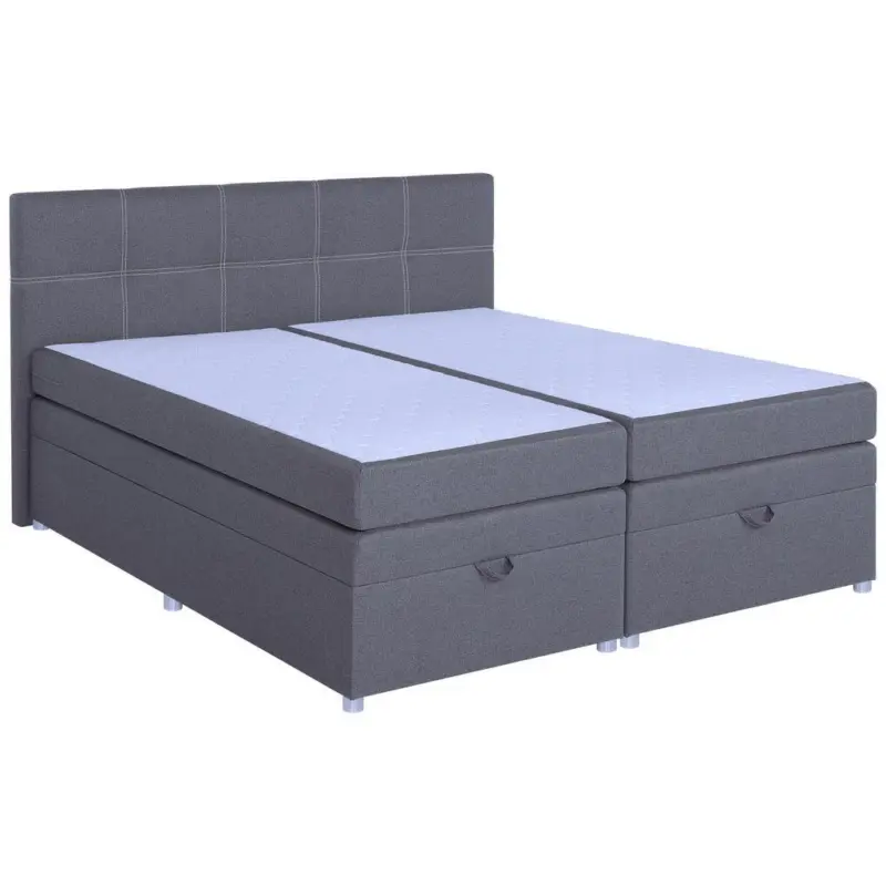 Boxspringbett Royal 180x200 Hellgrau