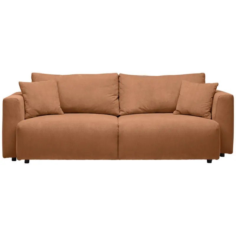 Schlafsofa in Cord Rostfarben