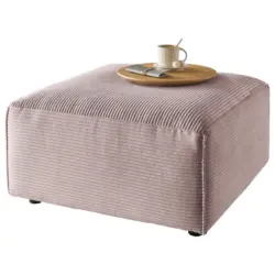 Hocker in Textil Rosa