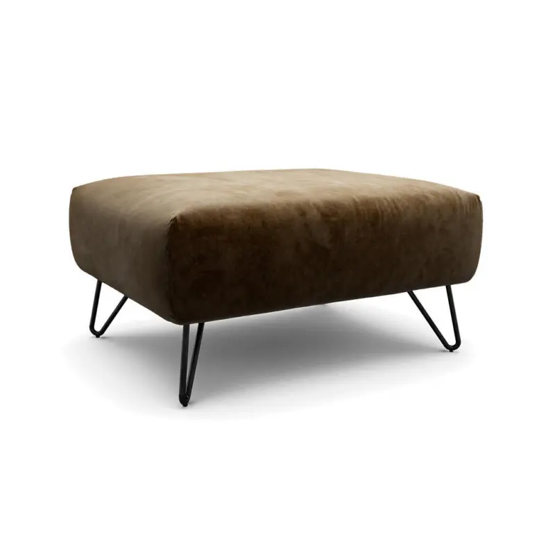 Hocker in Textil Braun