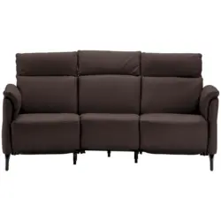Trapezsofa in Echtleder Dunkelbraun