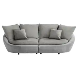 Bigsofa Maui in Chenille Hellgrau, Dunkelgrau